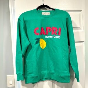 Vintage Havana Capri Sweatshirt Green Size Small- New With Tags